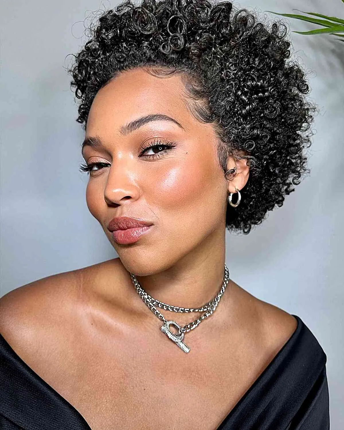 Short Beautifully Healthy Curls for Black Women with long faces and baby hairs