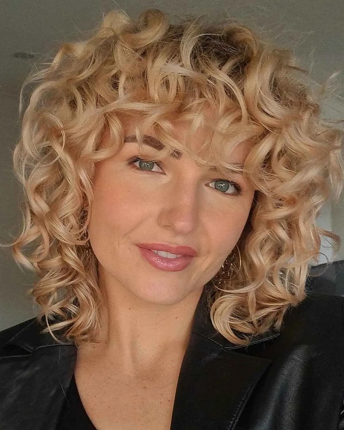 Chic and Beautiful Curly Bangs