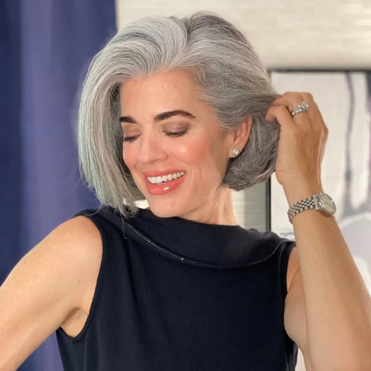 Sophisticated Gray Short Bob