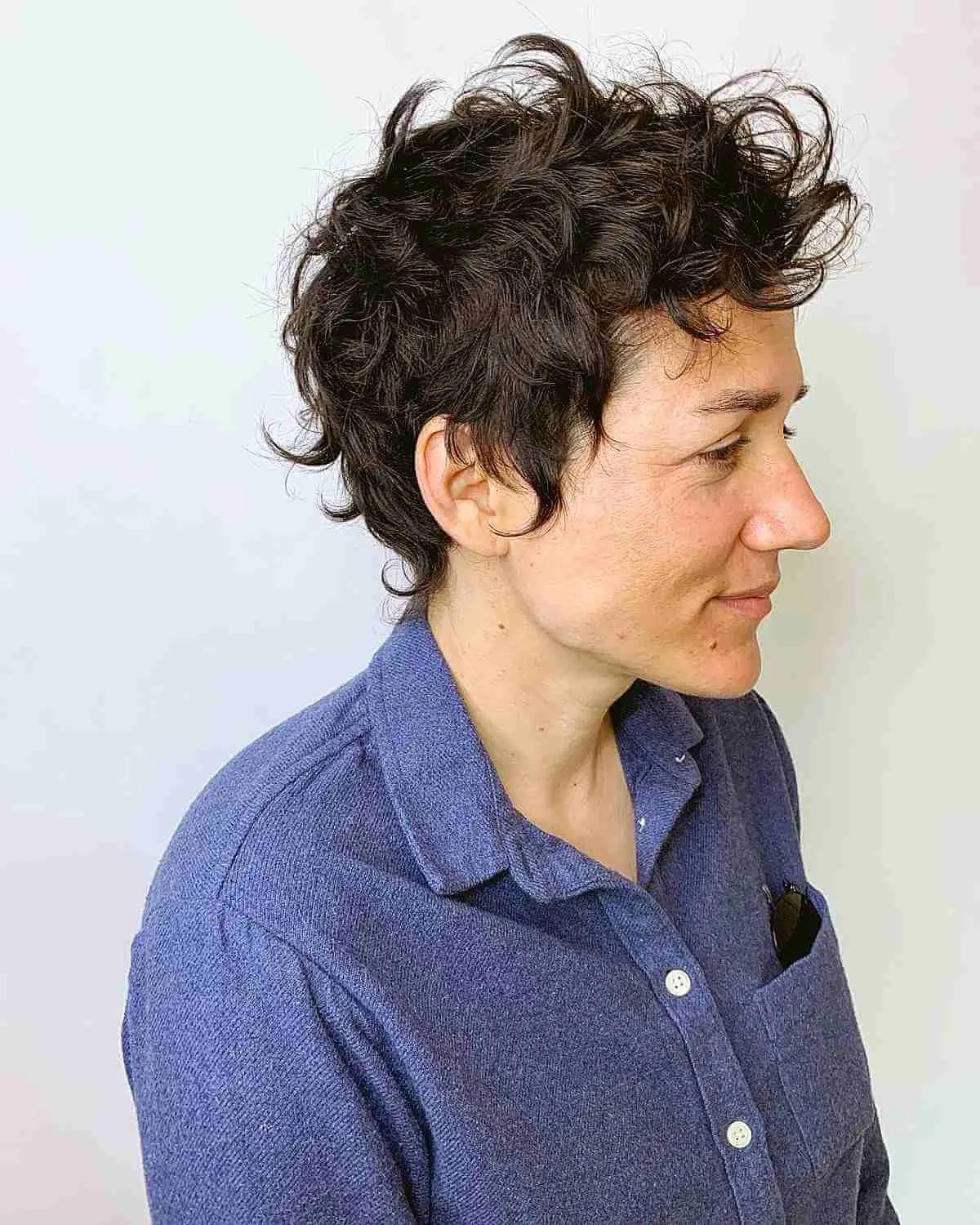 Short Curly Androgynous Pixie