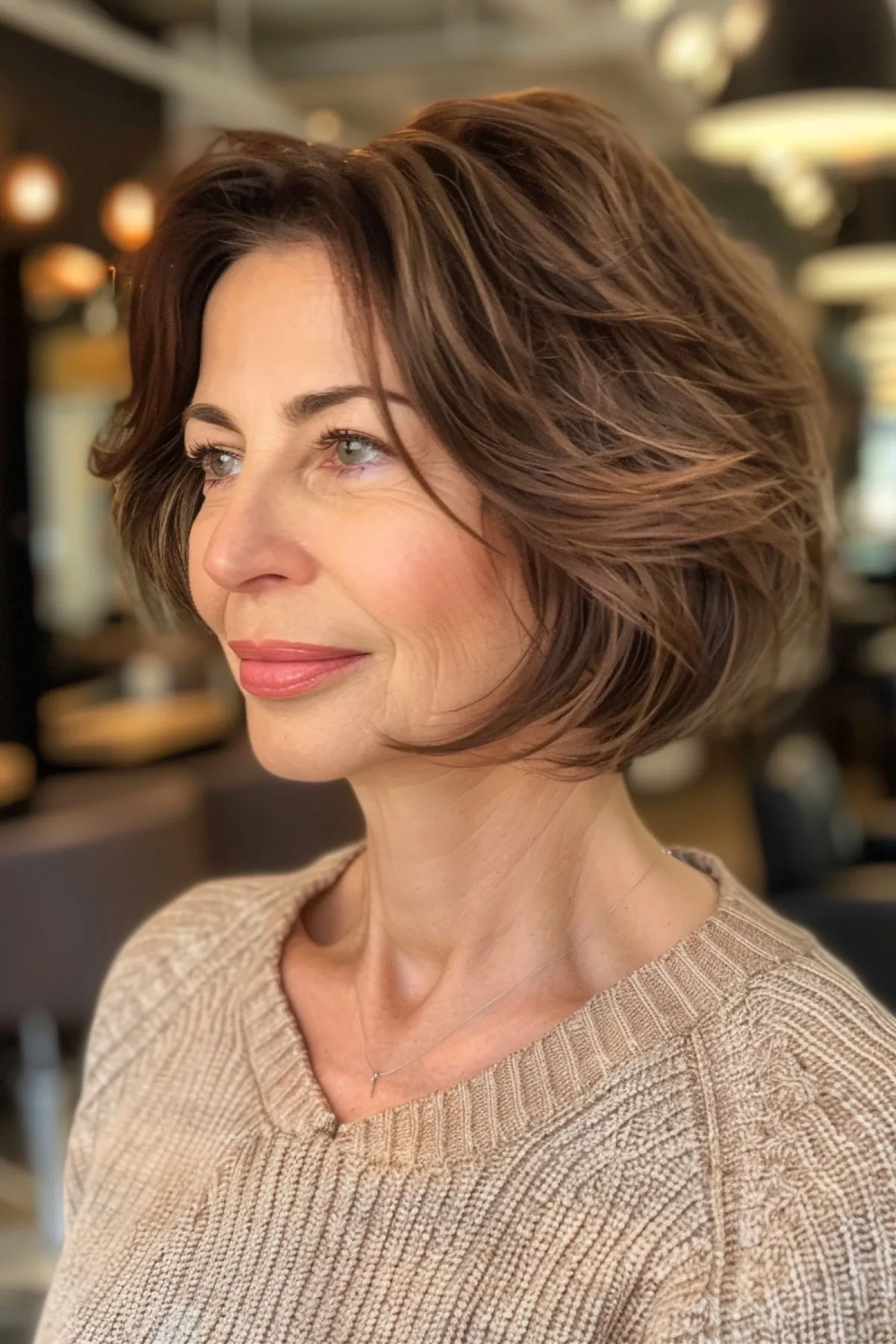 Stylish Layered Bob for Women Above 50